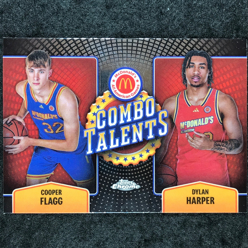 2024 Topps Chrome McDonald's All American COOPER FLAGG HARPER Combo Talents #COO
