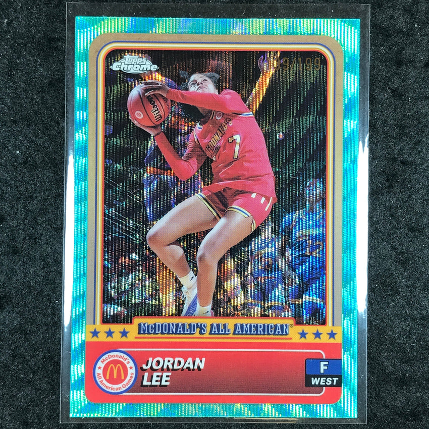 2024 Topps Chrome McDonald's All American JORDAN LEE Aqua Wave 139/199 #18