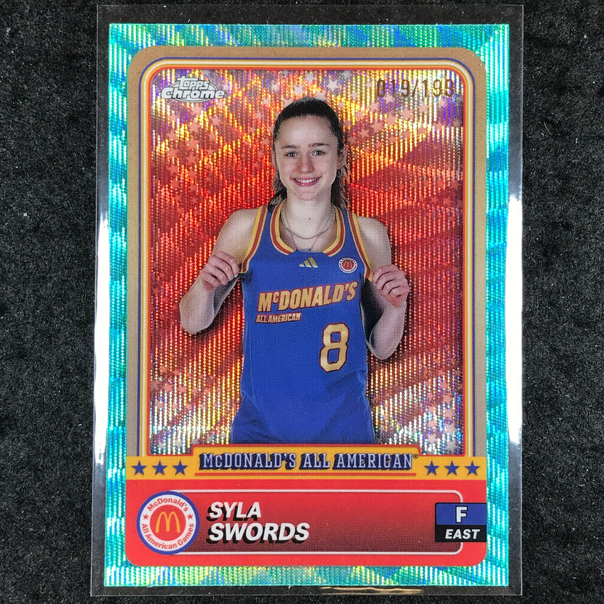 2024 Topps Chrome McDonald's All American SYLA SWORDS Aqua Wave 19/199 #61