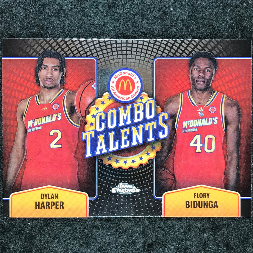 2024 Topps Chrome McDonald's All American HARPER BIDUNGA Combo Talents Base #DYH