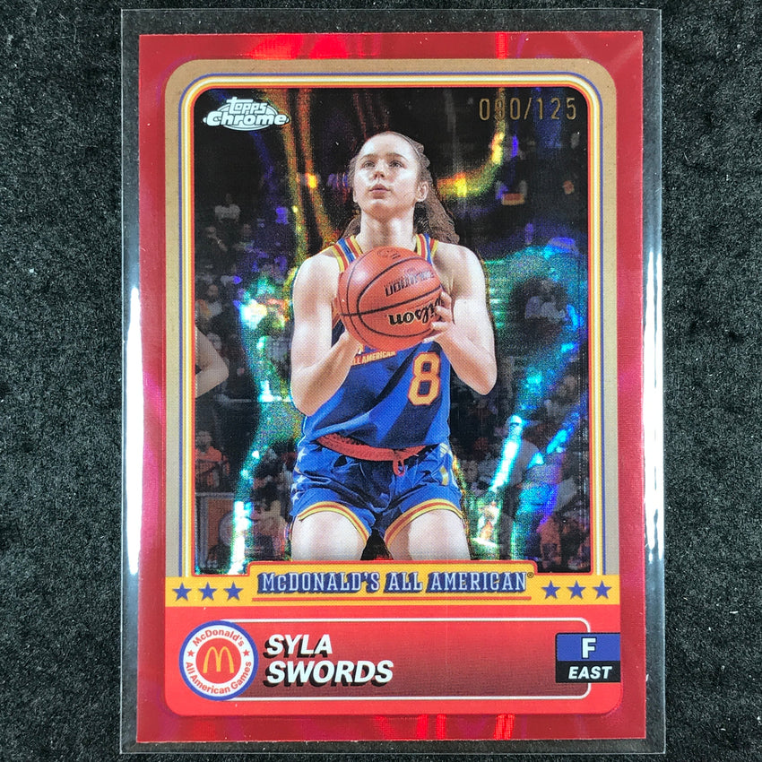 2024 Topps Chrome McDonald's All American SYLA SWORDS Red Lava 90/125 #11