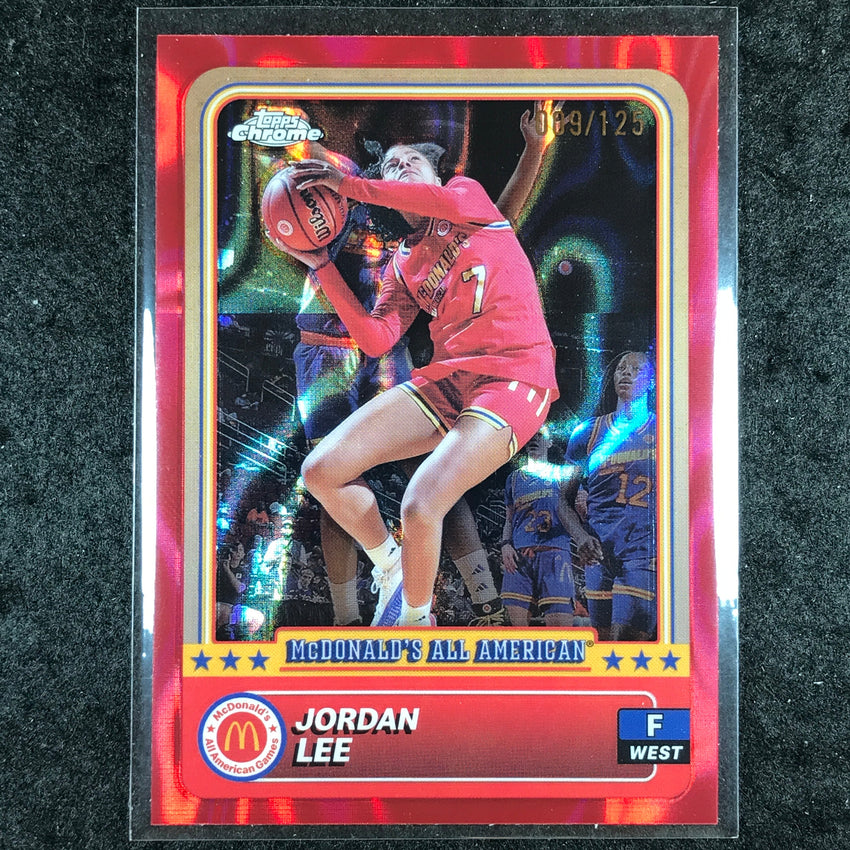 2024 Topps Chrome McDonald's All American JORDAN LEE Red Lava 9/125 #18