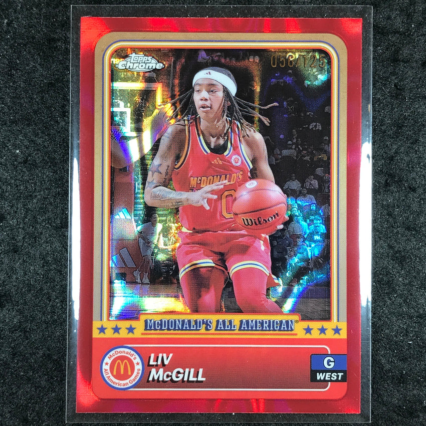 2024 Topps Chrome McDonald's All American LIV MCGILL Red Lava 56/125 #19