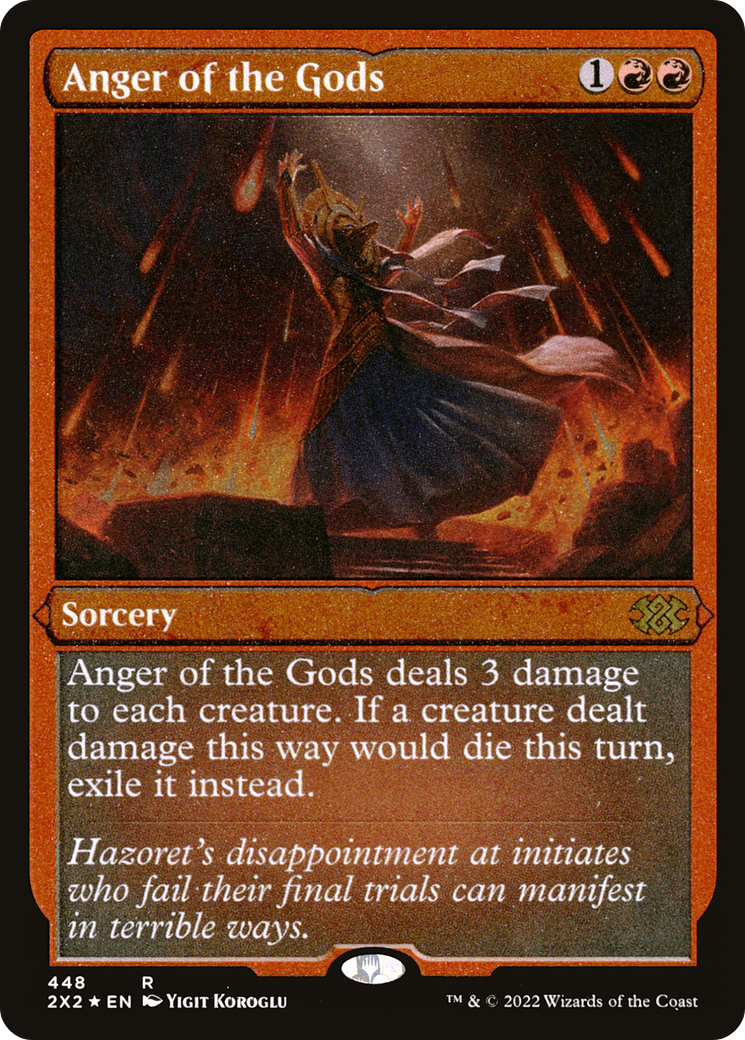 [ EF ] [FOIL] Anger of the Gods (Foil Etched) #448 - RARE 2X2 - Double Masters 2022