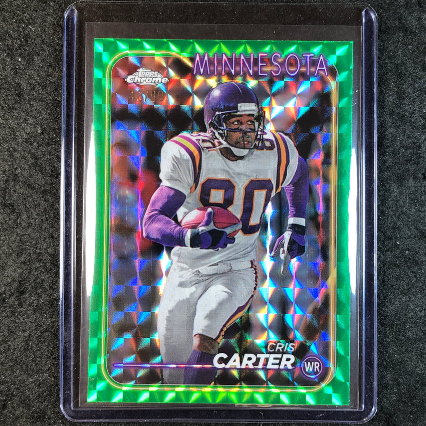 2024 Topps Chrome Football CRIS CARTER Base Green Geometric 48/99 #119