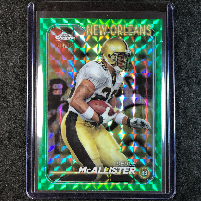 2024 Topps Chrome Football DEUCE MCALLISTER Base Green Geometric 60/99 #136