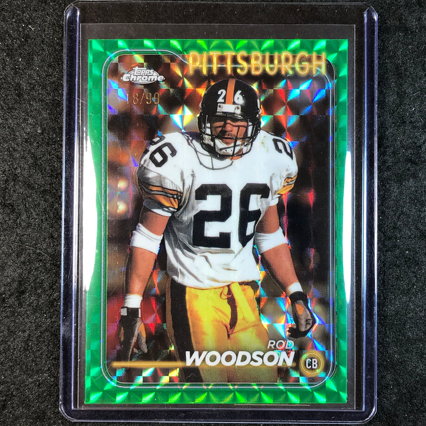 2024 Topps Chrome Football ROD WOODSON Base Green Geometric 18/99 #166