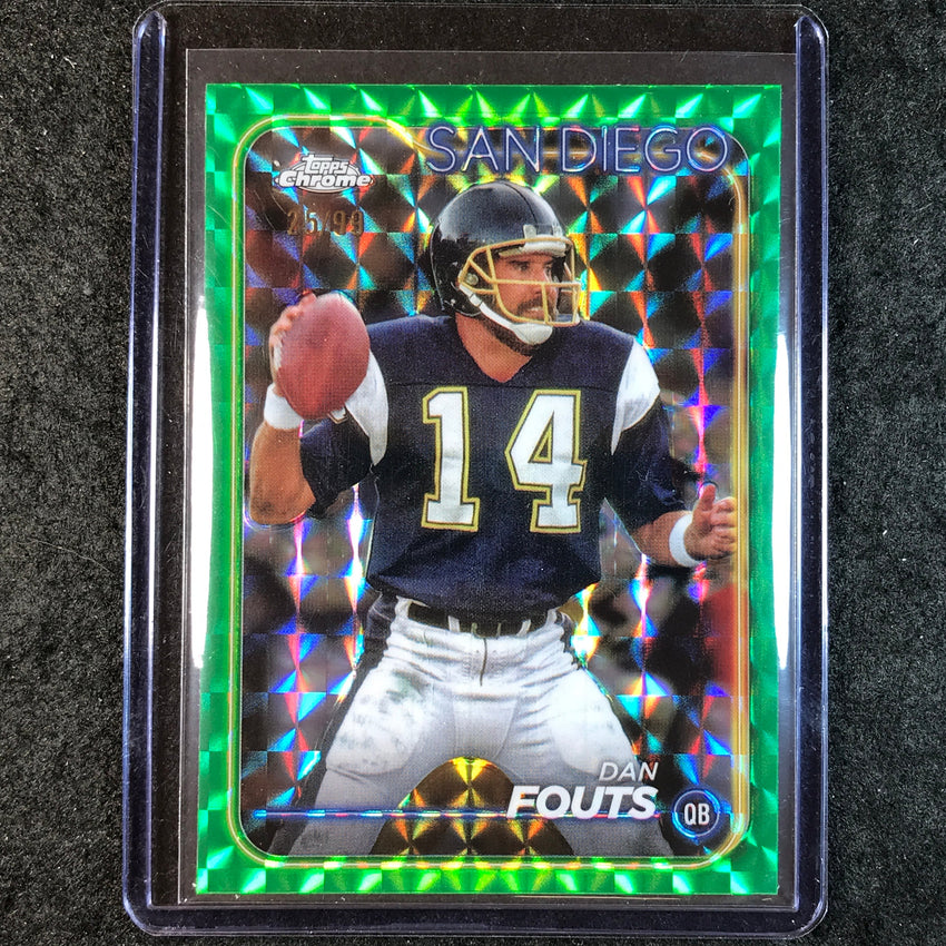 2024 Topps Chrome Football DAN FOUTS Base Green Geometric 25/99 #172