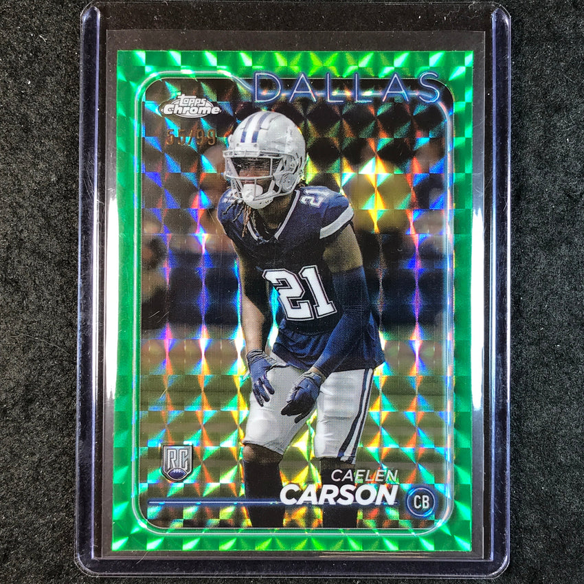 2024 Topps Chrome Football CAELEN CARSON Rookie Base Green Geometric 55/99 #276