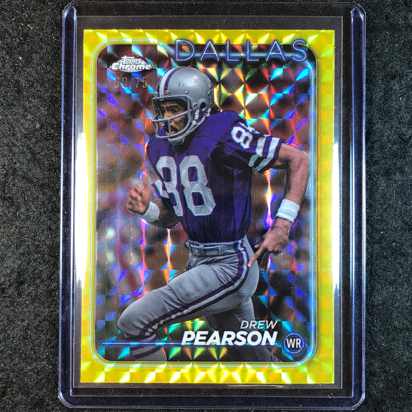 2024 Topps Chrome Football DREW PEARSON Base Yellow Geometric 60/75 #42