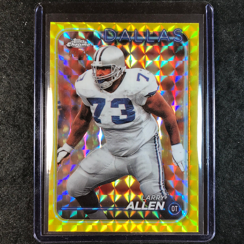 2024 Topps Chrome Football LARRY ALLEN Base Yellow Geometric 63/75 #58