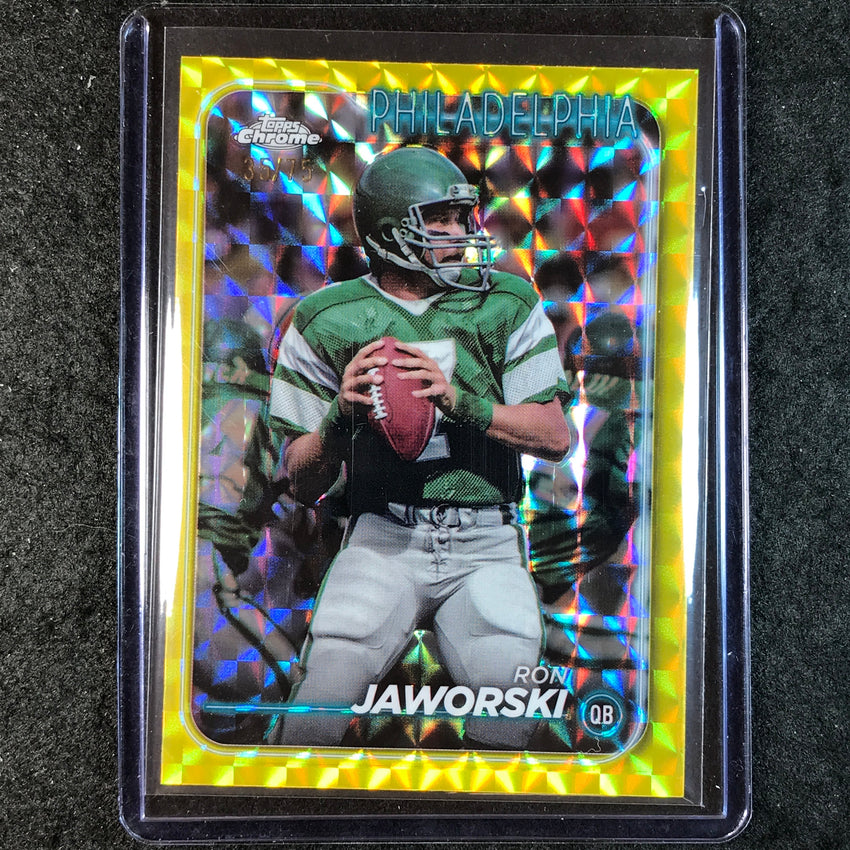 2024 Topps Chrome Football RON JAWORSKI Base Yellow Geometric 35/75 #158