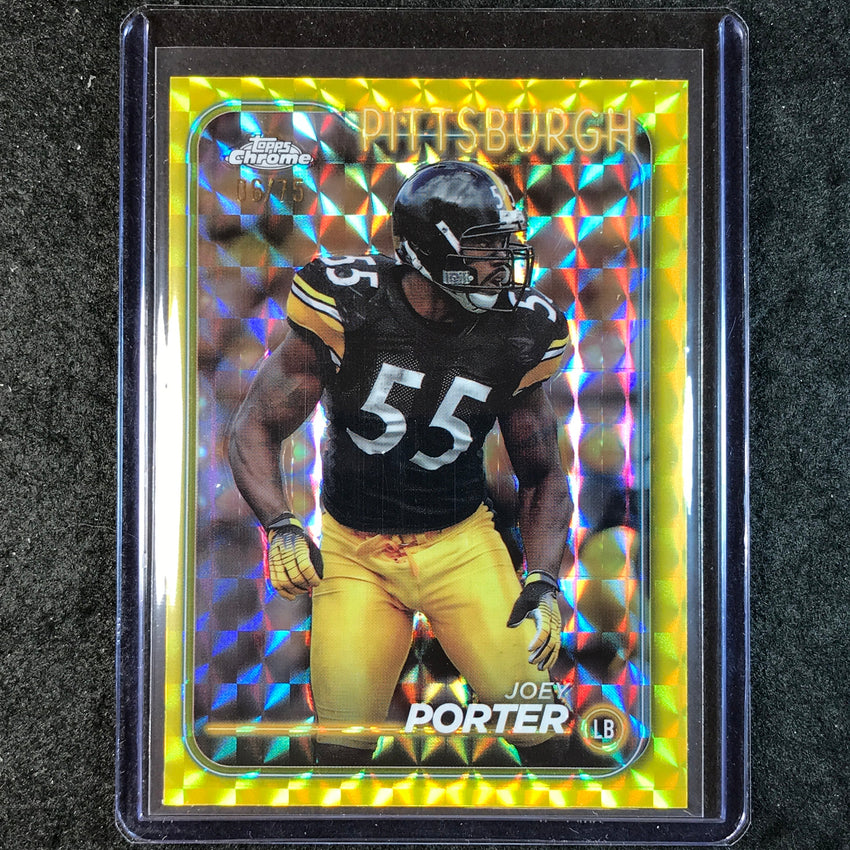 2024 Topps Chrome Football JOEY PORTER Base Yellow Geometric 6/75 #169
