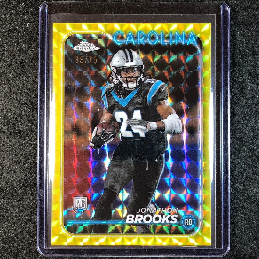 2024 Topps Chrome Football JONATHON BROOKS Rookie Yellow Geometric 38/75 #216