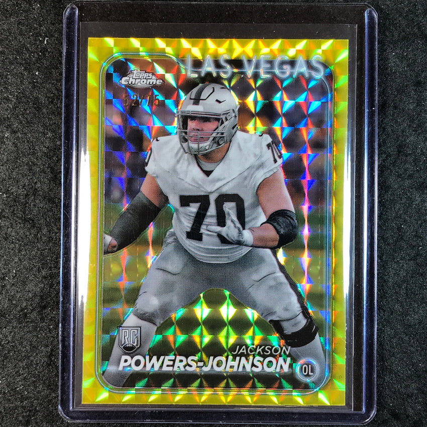 2024 Topps Chrome Football JACKSON POWERS-JOHNSON Rookie Yellow Geometric 52/75