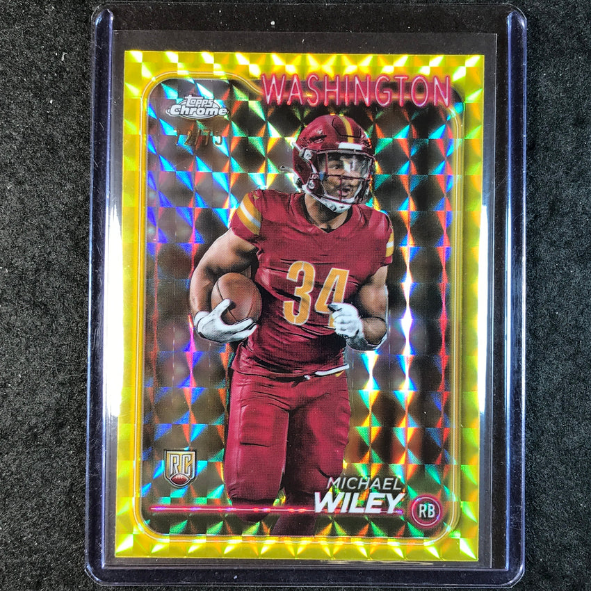 2024 Topps Chrome Football MICHAEL WILEY Rookie Base Yellow Geometric 72/75 #300