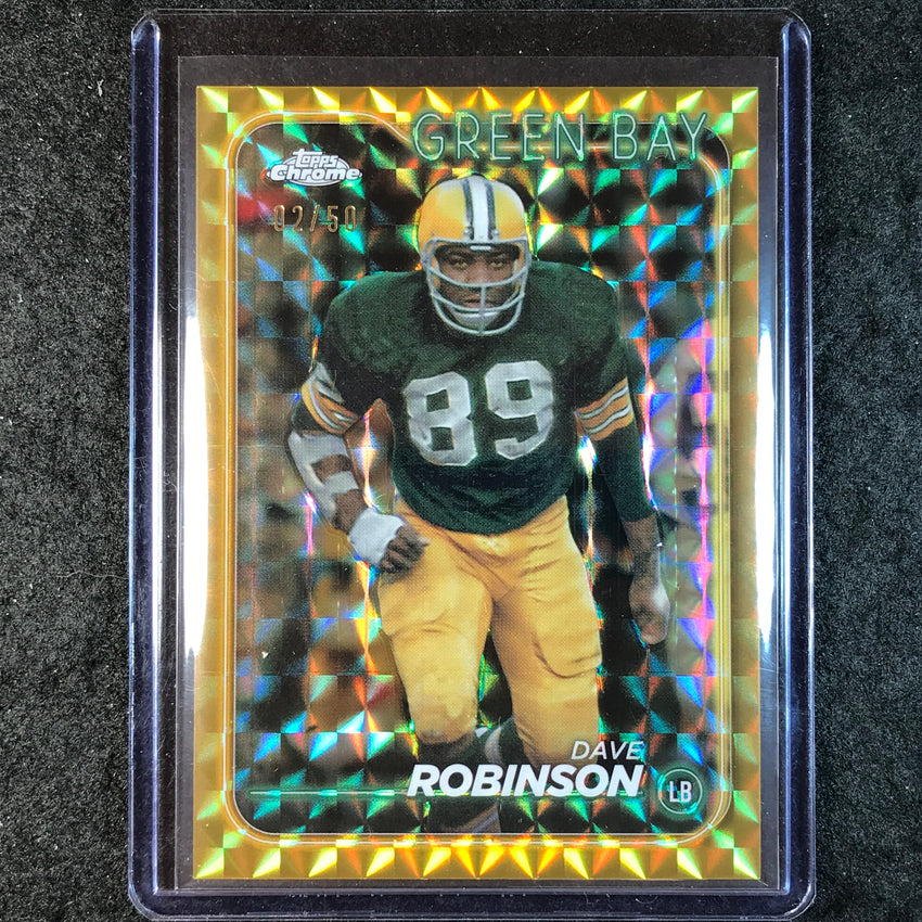 2024 Topps Chrome Football DAVE ROBINSON Base Gold Geometric 2/50 #76