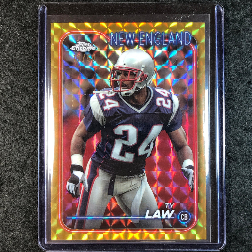 2024 Topps Chrome Football TY LAW Base Gold Geometric 12/50 #123