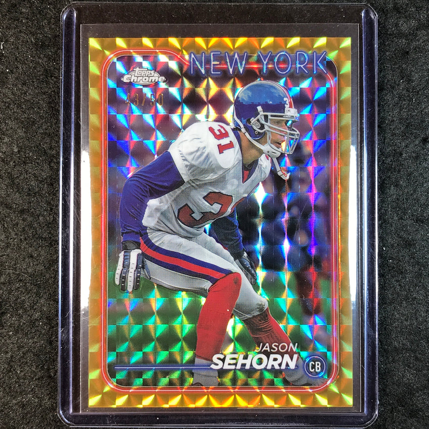 2024 Topps Chrome Football JASON SEHORN Base Gold Geometric 43/50 #141