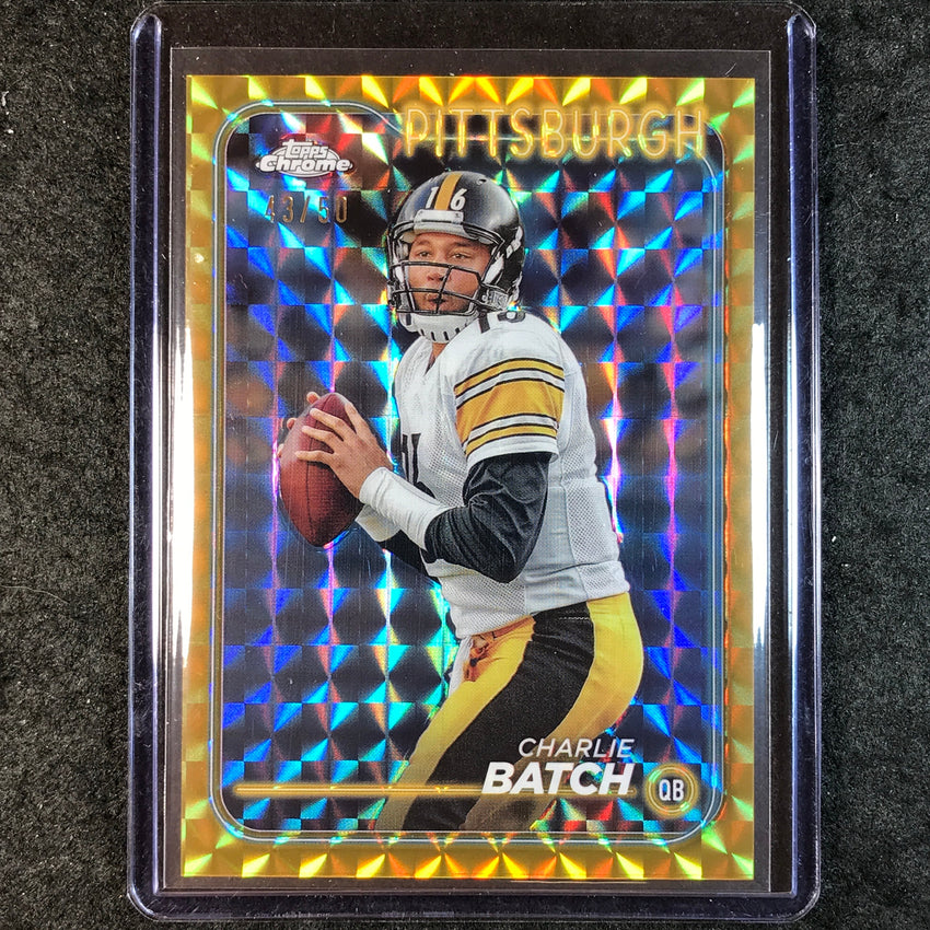 2024 Topps Chrome Football CHARLIE BATCH Base Gold Geometric 43/50 #168