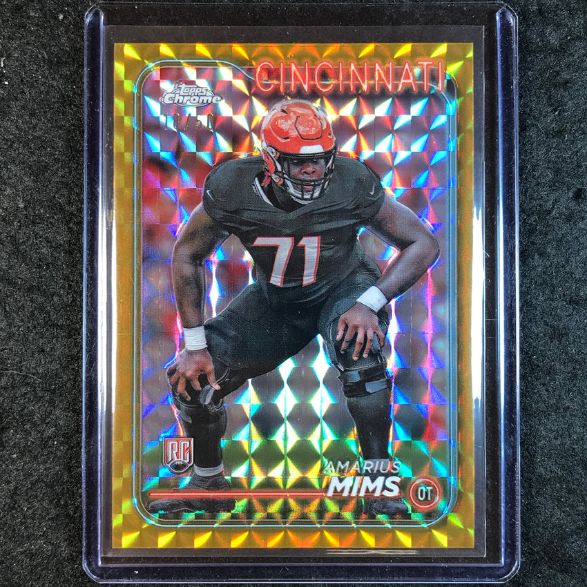 2024 Topps Chrome Football AMARIUS MIMS Rookie Base Gold Geometric 18/50 #271