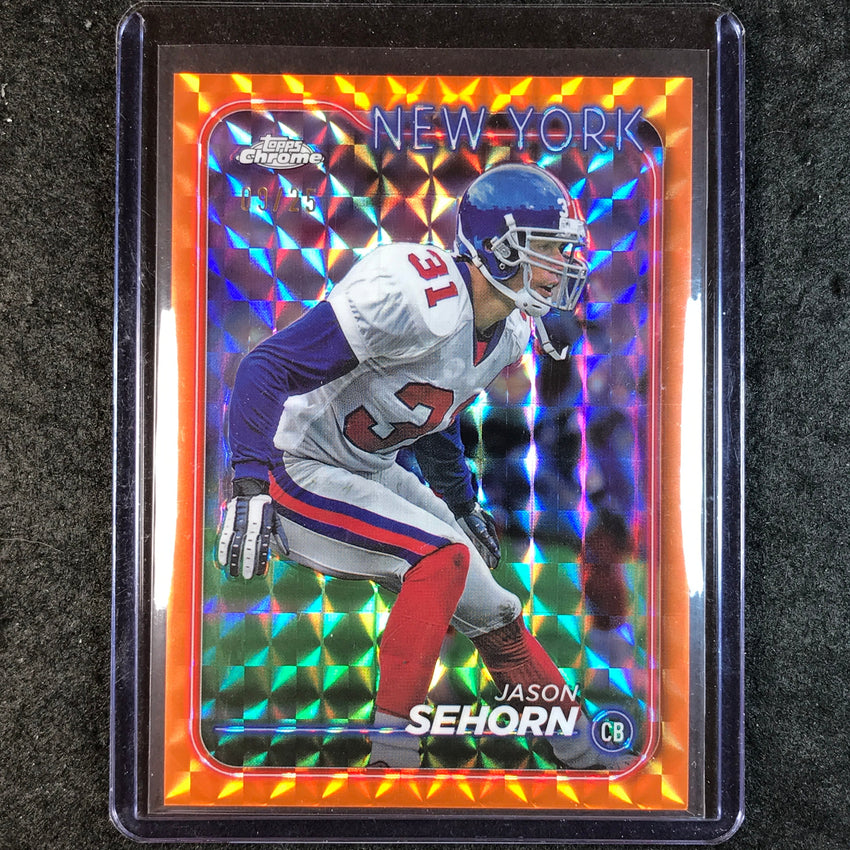 2024 Topps Chrome Football JASON SEHORN Base Orange Geometric 9/25 #141