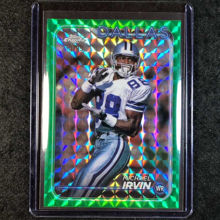 2024 Topps Chrome Football MICHAEL IRVIN Base Green Geometric 15/99 #36