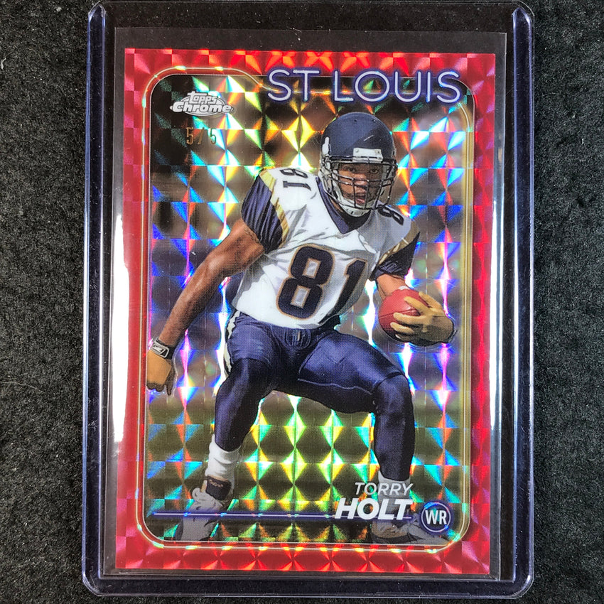 2024 Topps Chrome Football TORRY HOLT Base Red Geometric 5/5 #102
