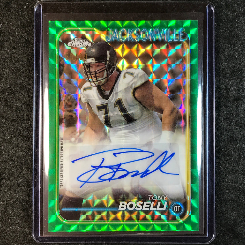2024 Topps Chrome Football TONY BOSELLI Base Auto Green Geometric 59/99