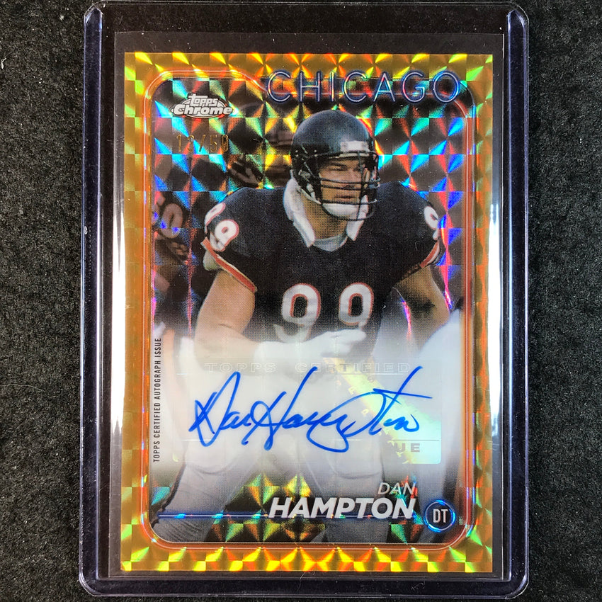 2024 Topps Chrome Football DAN HAMPTON Base Auto Gold Geometric 13/50