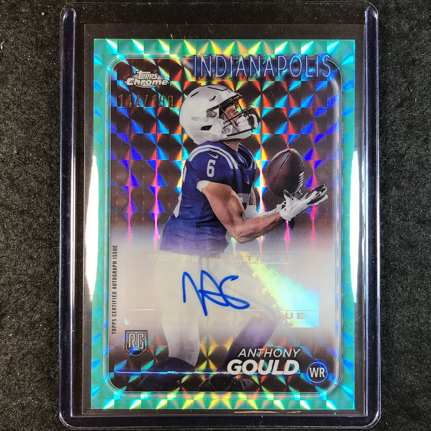 2024 Topps Chrome Football ANTHONY GOULD Rookie Auto Aqua Geometric 144/199