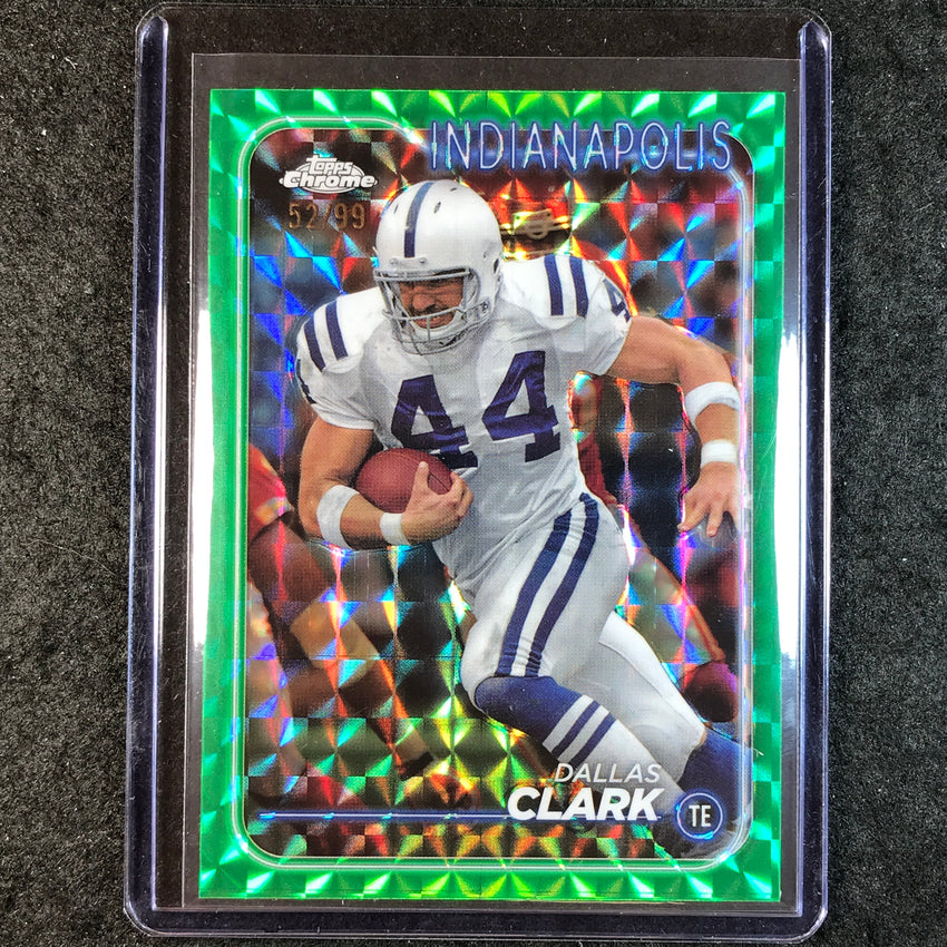 2024 Topps Chrome Football DALLAS CLARK Base Green Geometric 52/99 #88