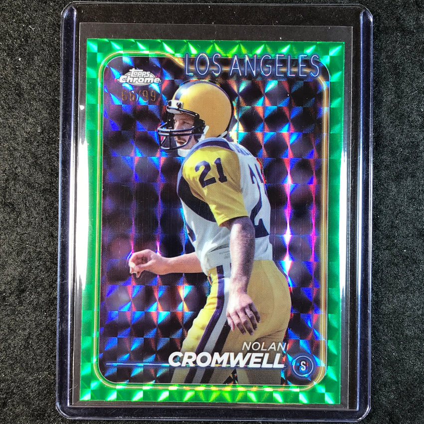 2024 Topps Chrome Football NOLAN CROMWELL Base Green Geometric 66/99 #105