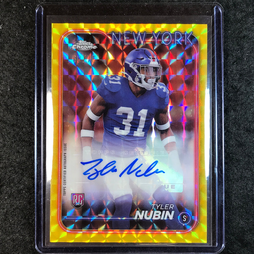 2024 Topps Chrome Football TYLER NUBIN Rookie Auto Yellow Geometric 66/75