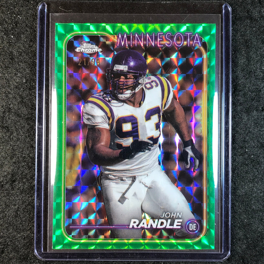 2024 Topps Chrome Football JOHN RANDLE Base Green Geometric 21/99 #114