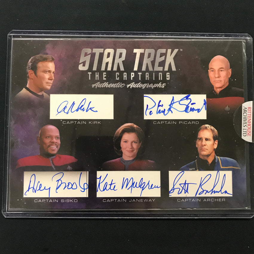 2026 Star Trek Connections SHATNER STEWART BAKULA Captains Oversized Auto /33