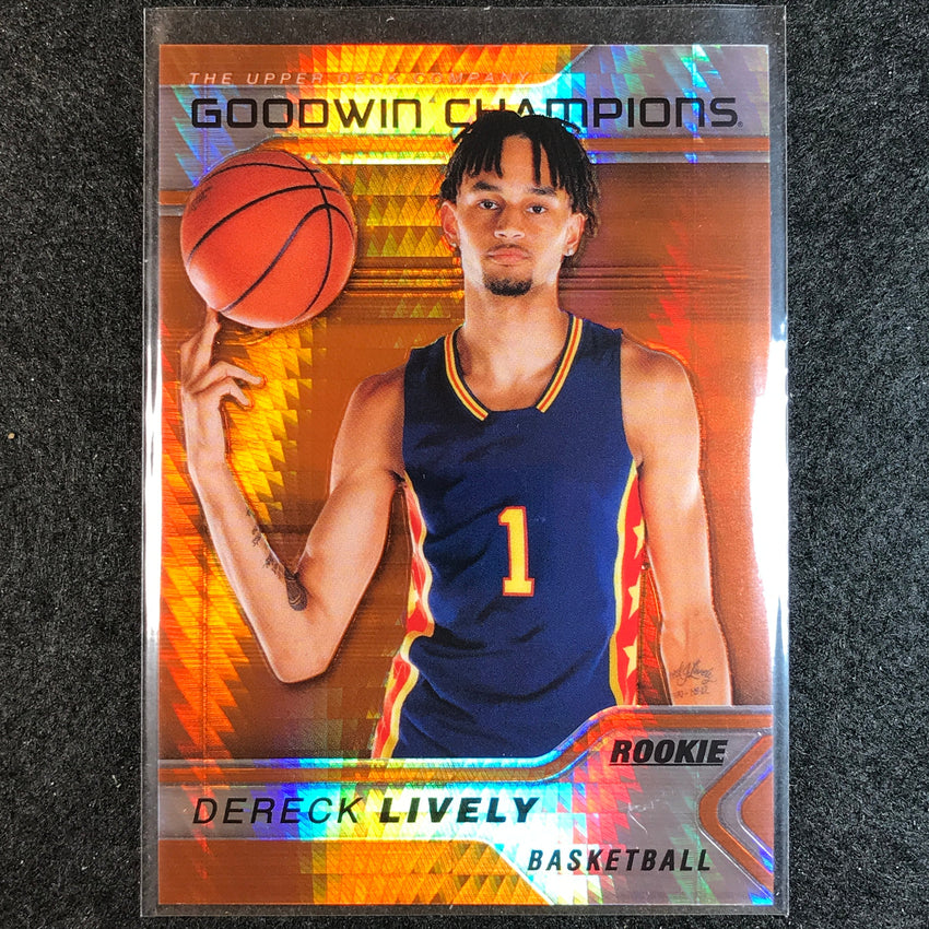 2023 Goodwin Champions DERECK LIVELY Platinum Rookie Orange Prism 389/499 #25