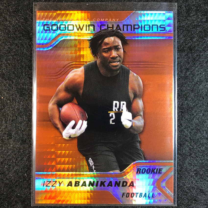 2023 Goodwin Champions IZZY ABANIKANDA Platinum Rookie Orange Prism 62/499 #31