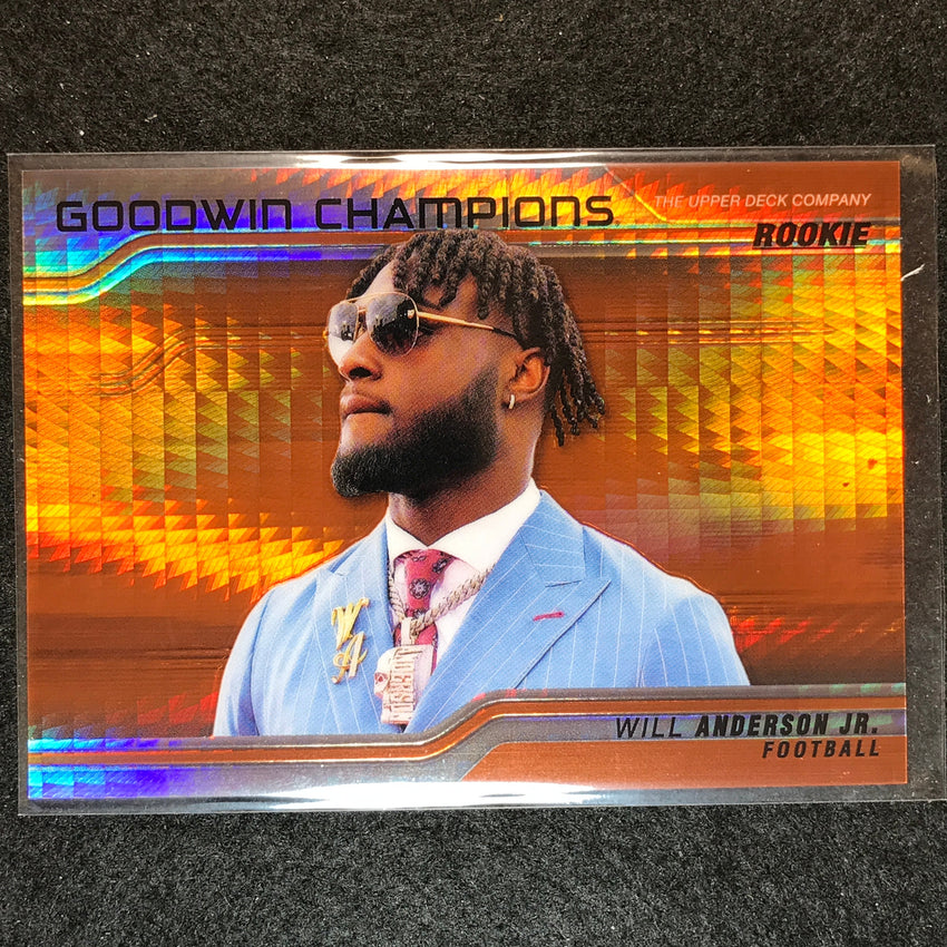 2023 Goodwin Champions WILL ANDERSON JR. Horizontal Rookie Orange Prism 418/499