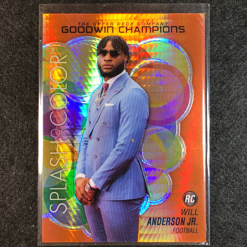 2023 Goodwin Champions WILL ANDERSON JR. Splash Color Rookie Orange Prism 94/499
