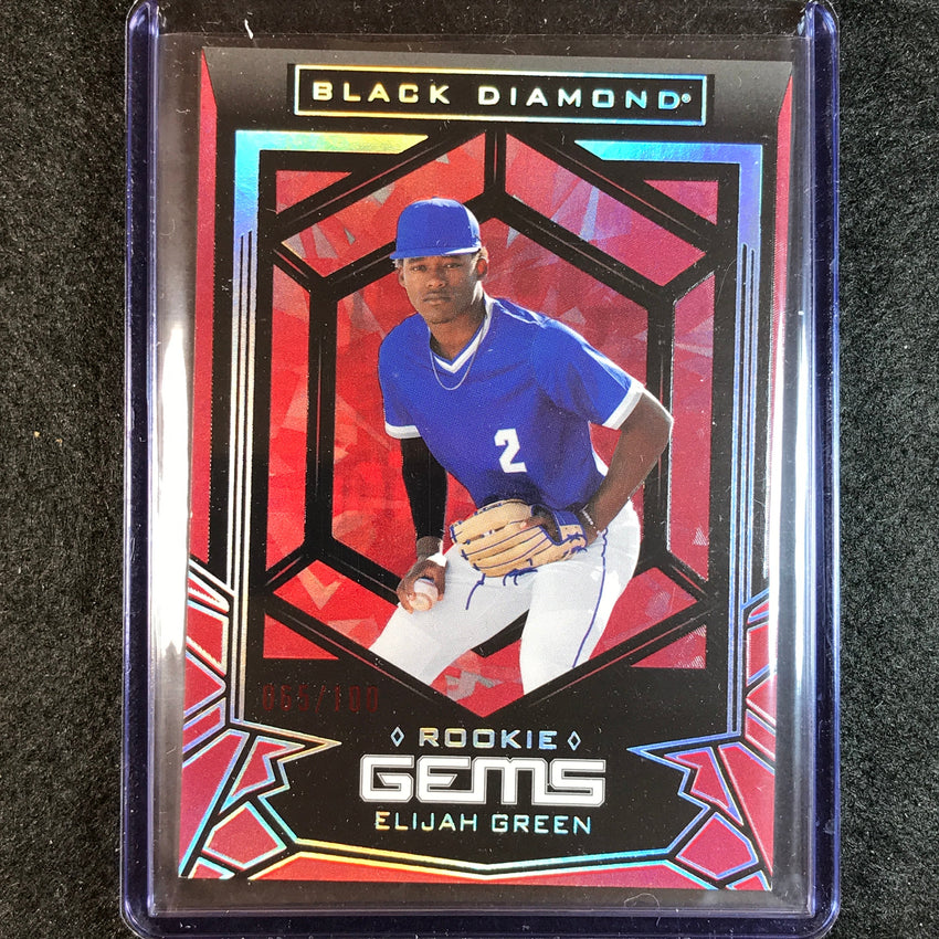 2023 Goodwin Champions ELIJAH GREEN Black Diamond Rookie Gems Red 65/100