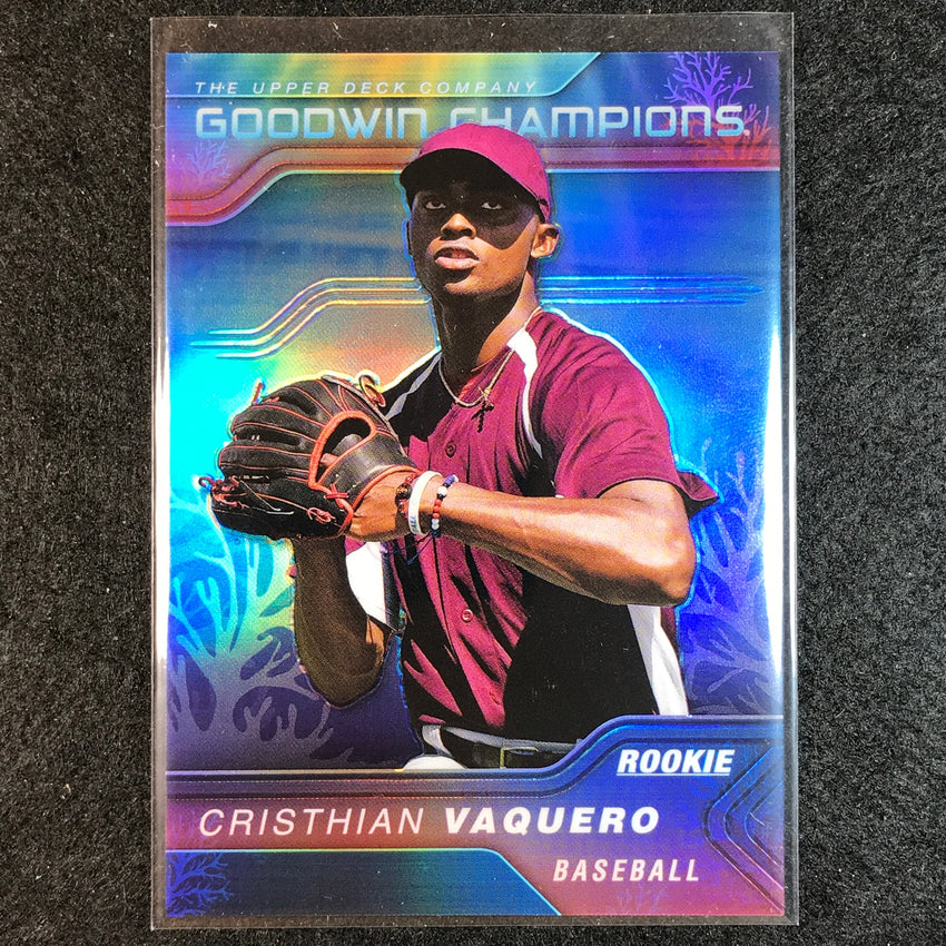 2023 Goodwin Champions CRISTHIAN VAQUERO Platinum Rookie Aquamarine 66/75
