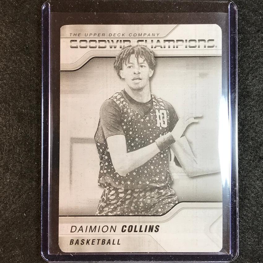 2023 Goodwin Champions DAIMION COLLINS Rookie Base Black Printing Plate 1/1