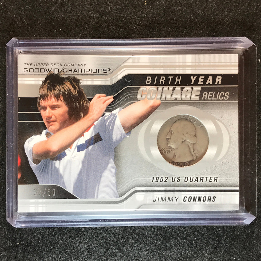 2023 Goodwin Champions JIMMY CONNORS Birth Year Coinage Relic 27/50