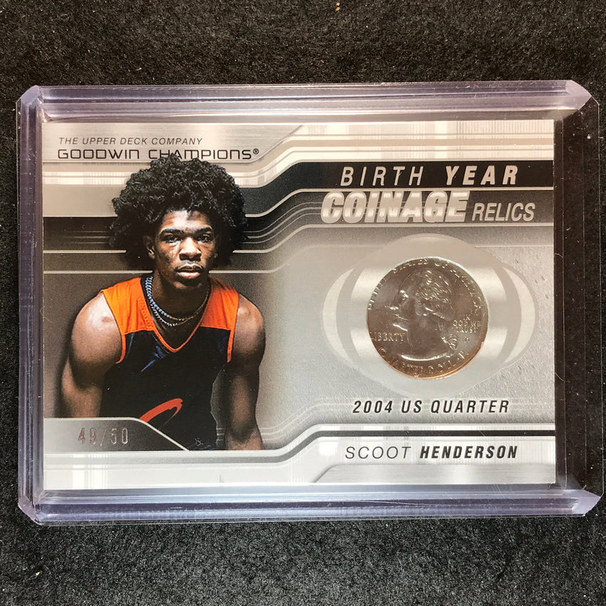 2023 Goodwin Champions SCOOT HENDERSON Birth Year Coinage Rookie Relic 49/50