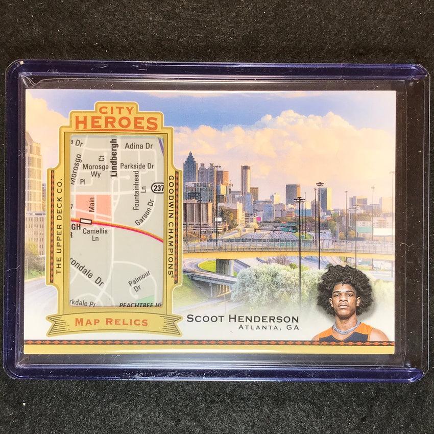 2023 Goodwin Champions SCOOT HENDERSON Rookie City Heroes Map Relic No.SH