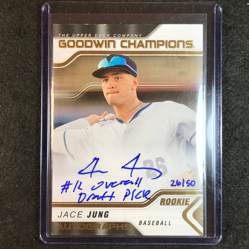 2023 Goodwin Champions JACE JUNG No.12 OVERALL DRAFT PICK Inscription Auto 26/50