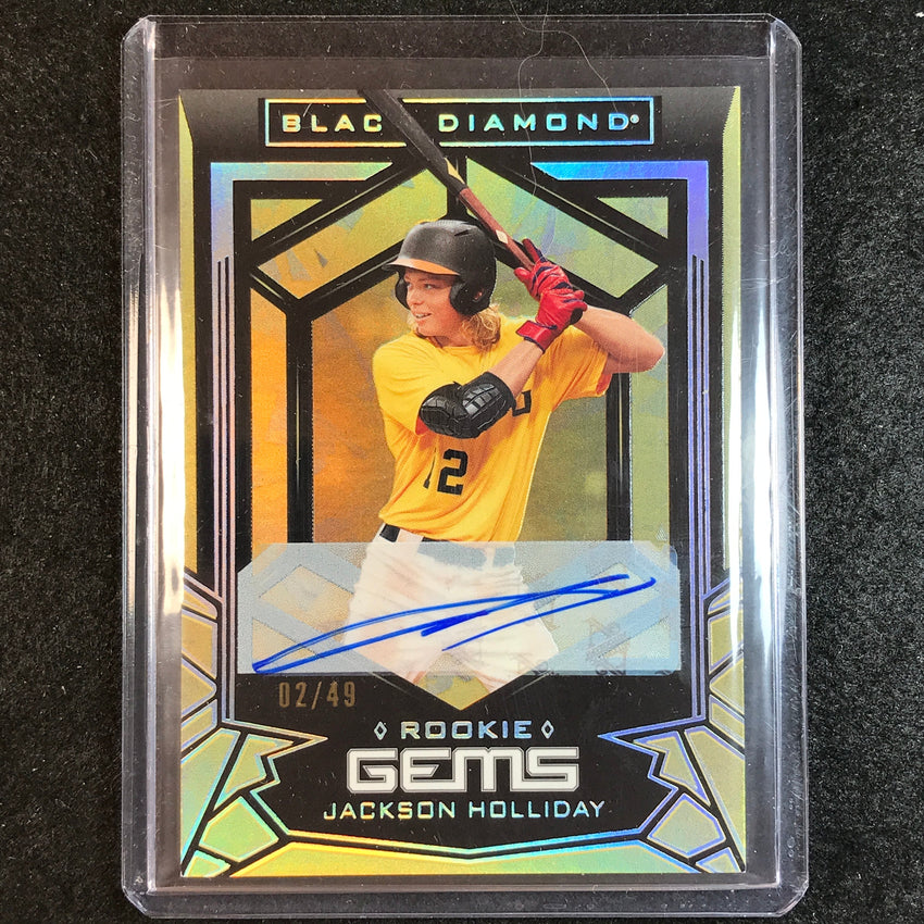 2023 Goodwin Champions JACKSON HOLLIDAY Black Diamond Rookie Gem Black Auto 2/49
