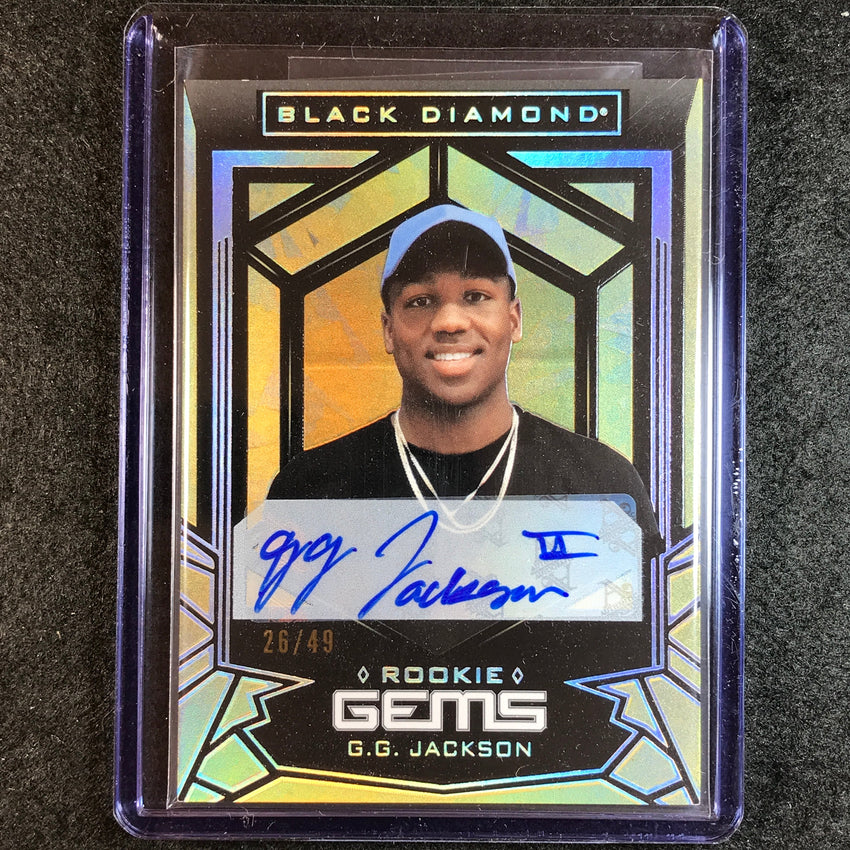 2023 Goodwin Champions G.G. JACKSON Black Diamond Rookie Gems Black Auto 26/49