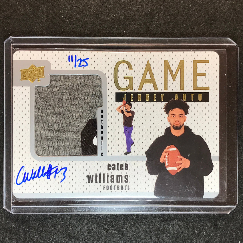 2023 Goodwin Champions CALEB WILLIAMS Upper Deck Game Jersey Rookie Auto 11/25